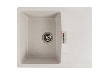 Image Гранитная кухонная мойка Valeso 6250 Zirkone матовый Платинум