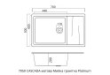 Image 12 - Кухонная гранитная матовая мойка 7050 Cascada Valeso Платинум