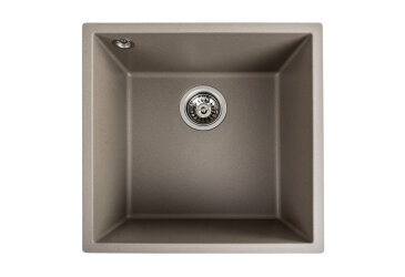 Image Гранитная мойка для кухни Platinum 4040 Ruba матовая Платинум