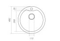 Image 10 - Гранитная мойка для кухни Platinum 480 Turas матовая Платинум
