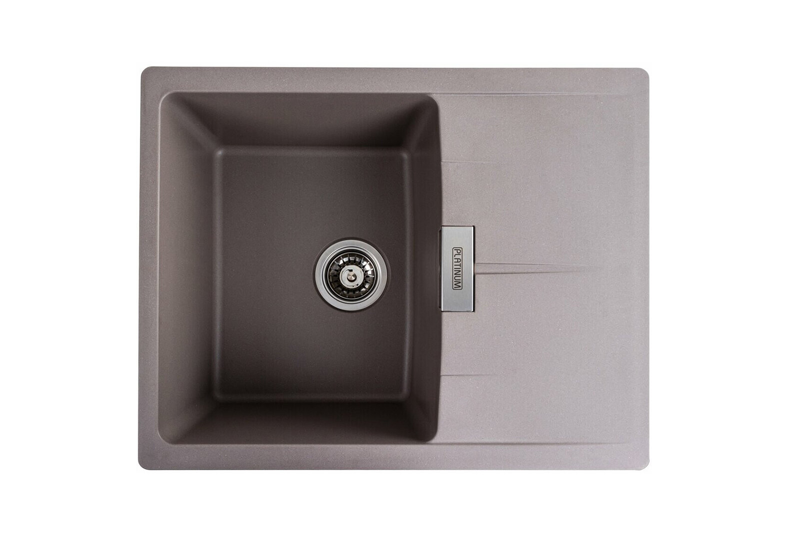 Фото 1 - Гранитная мойка для кухни Platinum 6250 Zirkone матовая Платинум