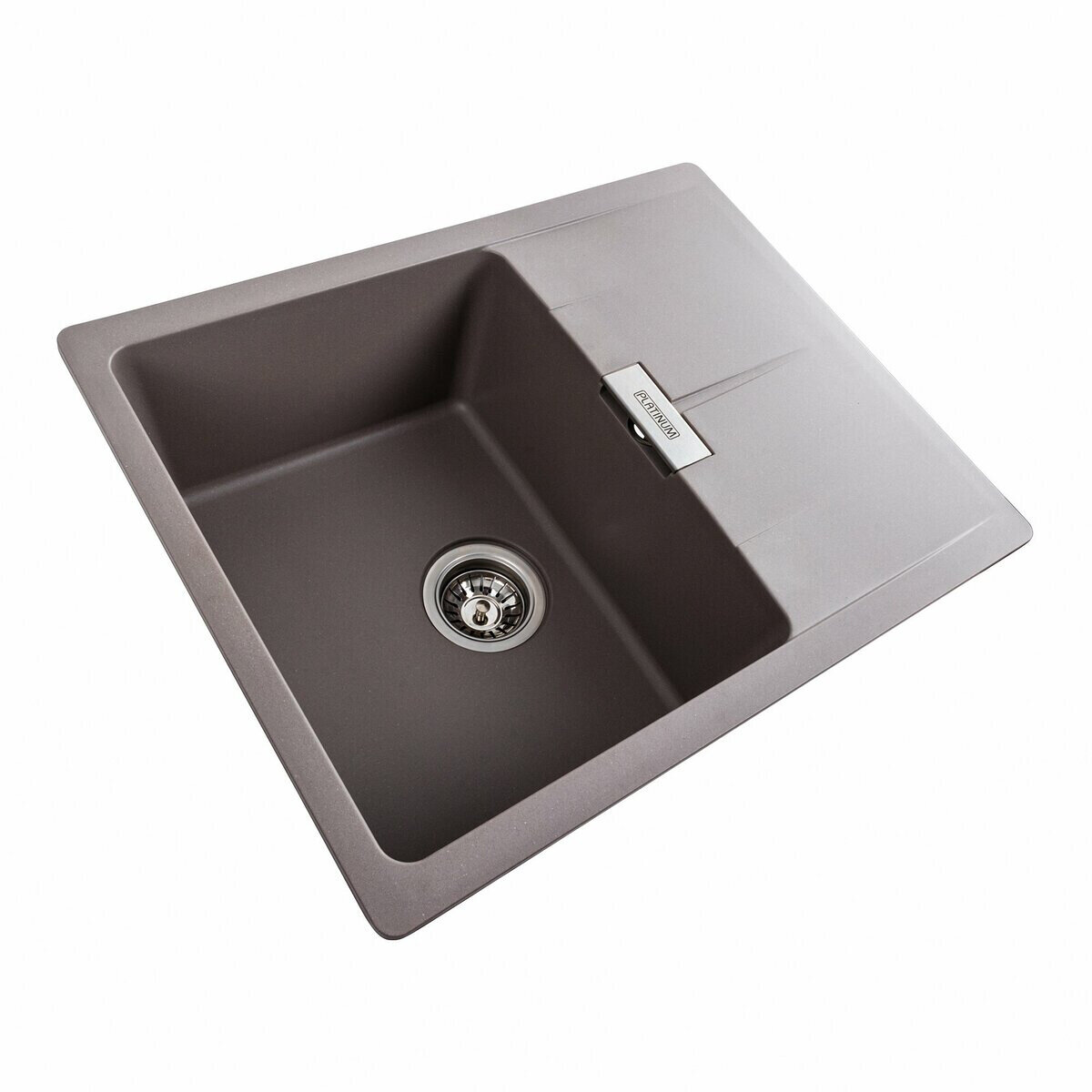 Фото 3 - Гранитная мойка для кухни Platinum 6250 Zirkone матовая Платинум