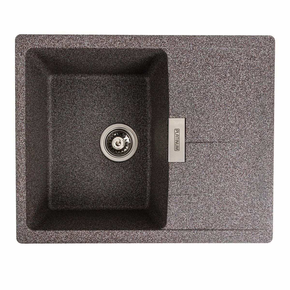 Фото 12 - Гранитная мойка для кухни Platinum 6250 Zirkone матовая Платинум