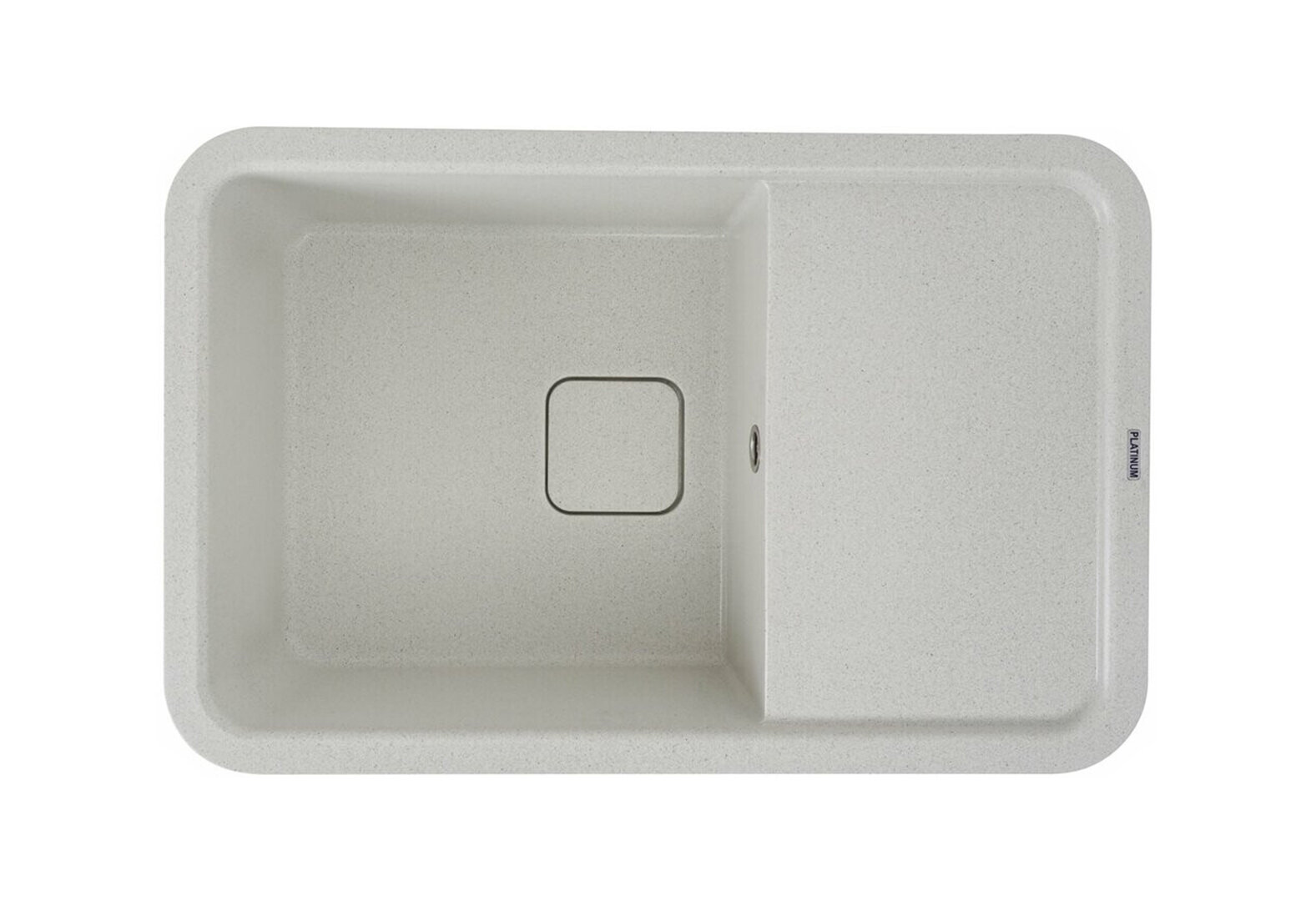 Фото 1 - Гранитная мойка для кухни Platinum 7850 Cube матовая Платинум