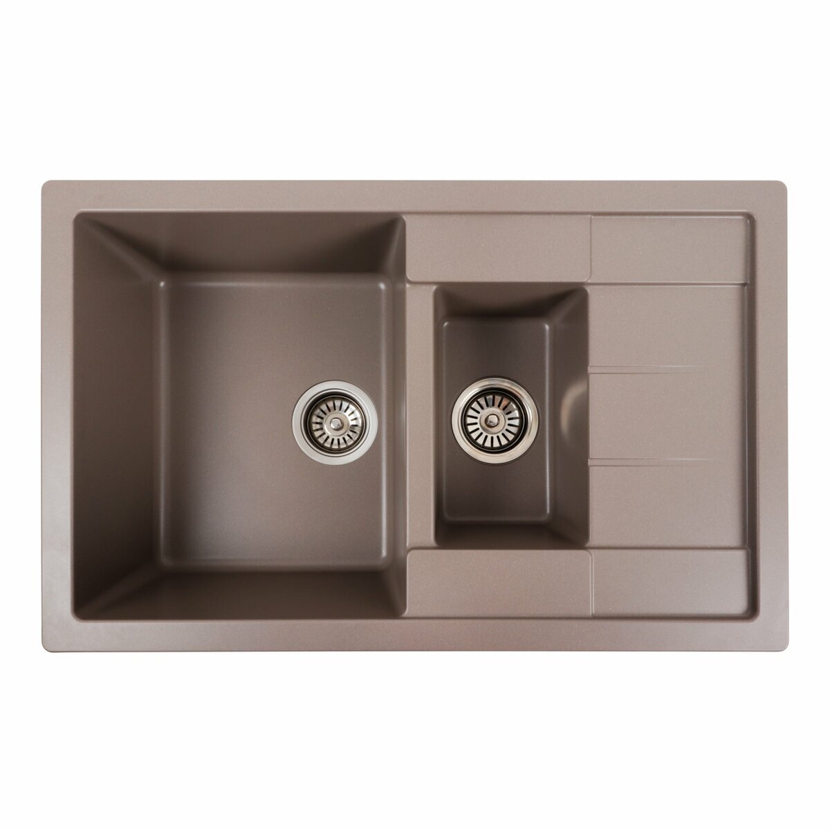 Фото 6 - Гранитная мойка для кухни Platinum 7850W Toskana матовая Платинум