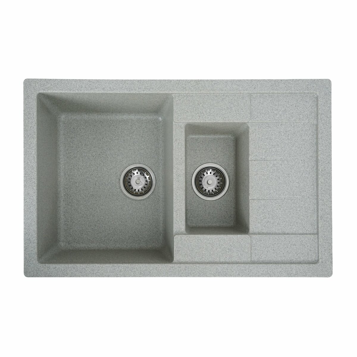 Фото 12 - Гранитная мойка для кухни Platinum 7850W Toskana матовая Платинум