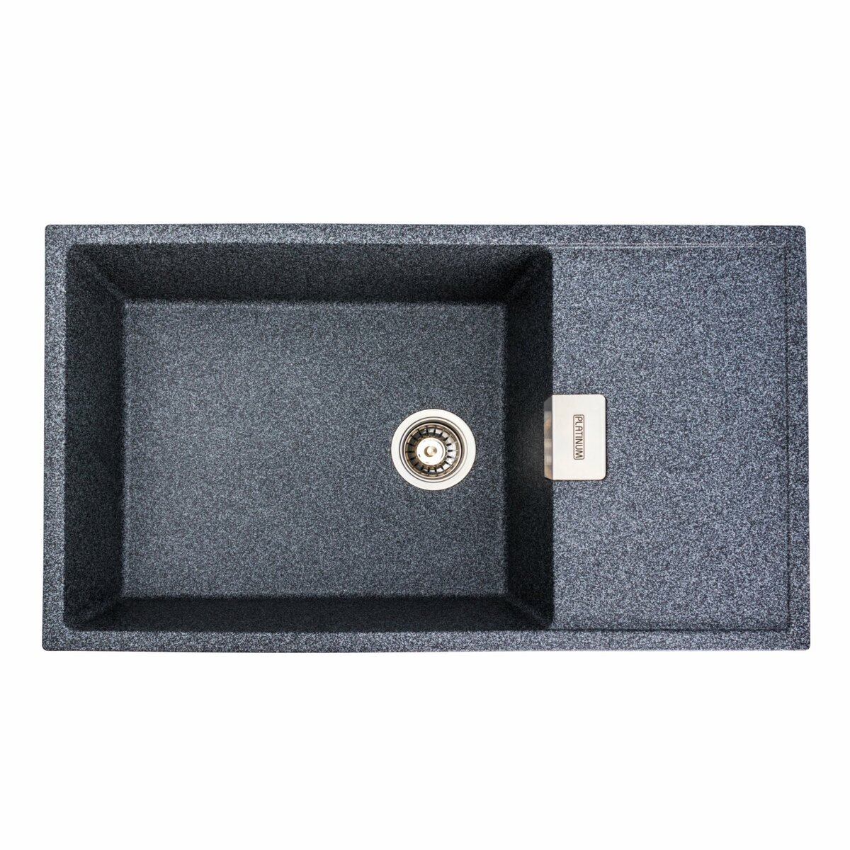 Фото 8 - Гранитная мойка для кухни Platinum 8650 Diamond матовая Платинум