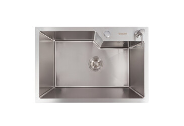 Фото Кухонна мийка VALESO Handmade 65х43 нержавійка (3,0/0,8) Платинум