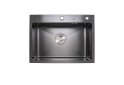 Image 1 - Кухонна мийка VALESO Handmade PVD 600х450х220 чорна (товщина 3,0/1,5 мм + дозатор в комплекті) Платинум
