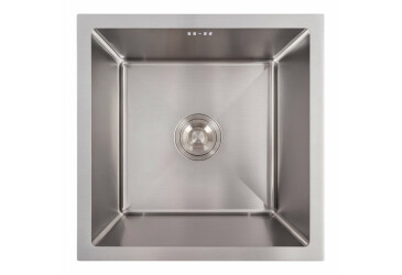 Фото Кухонна мийка нержавійка СМ 44*44 VALESO Handmade (монтаж під стільницю) Платинум