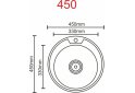 Image 7 - Кухонна мийка з нержавіючої сталі Valeso ДЕКОР 450 (0,6/170 мм) Платинум
