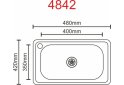Зображення 3 - 4842 САТИН 0,6/160 мийка кухонна ТМ Valeso Platinum