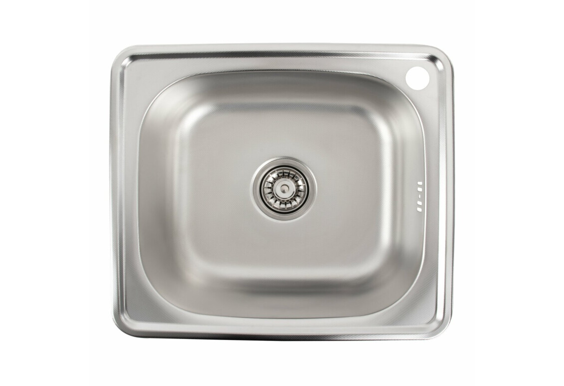 Фото Кухонна мийка з нержавіючої сталі Valeso 4842 ДЕКОР (0,6/160 мм) Platinum