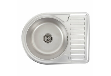 Фото Кухонна мийка з нержавіючої сталі VALESO ДЕКОР 5844 (0,8/180 мм) Платинум
