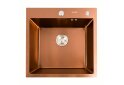 Image 1 - Кухонна мийка Platinum Handmade PVD мідь 500x500x220 (3,0/1,5 мм + дозатор в комплекті) Платинум