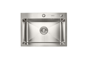Фото Кухонна мийка Platinum Handmade 580х430х220 (товщина 3,0/1,5 мм + дозатор в комплекті) Платинум