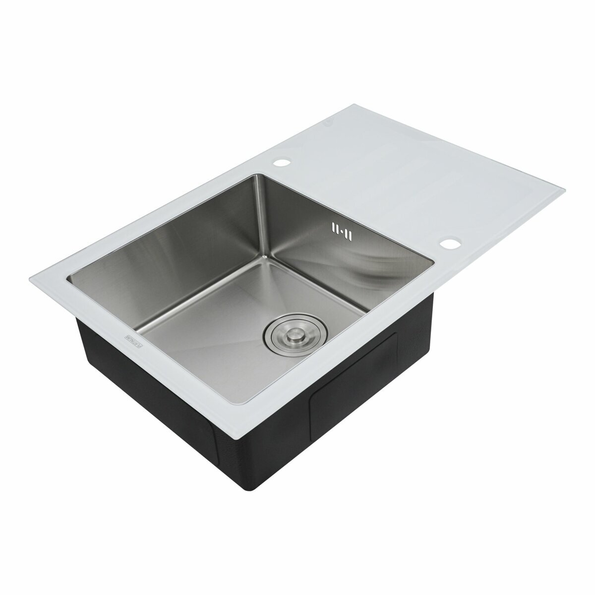 Фото 3 - Кухонна мийка Platinum Handmade WHITE GLASS 780х510х200 Платинум