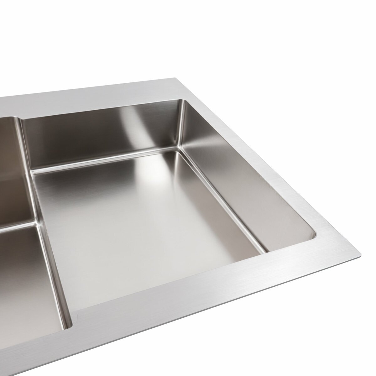 Фото 4 - Кухонна мийка 78*50С L нержавійка Platinum Handmade (поглиблена полиця, 3.0/1.0 мм) Платинум