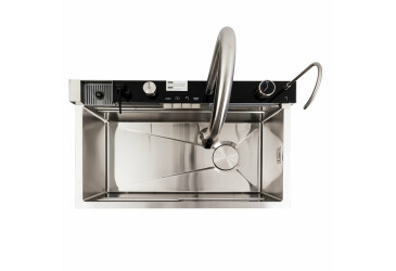 Фото Кухонна мийка 75*45М сатин Platinum Handmade "Водоспад" Платинум