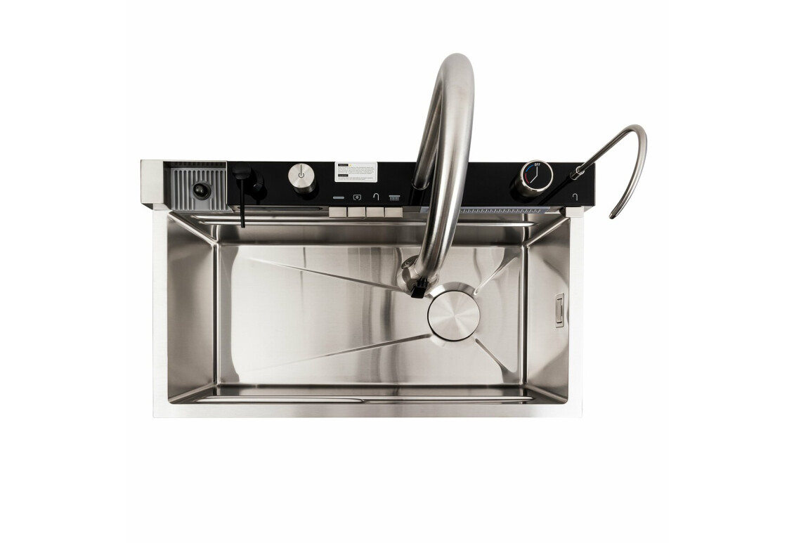 Фото Кухонна мийка 75*45М сатин Platinum Handmade "Водоспад" Платинум