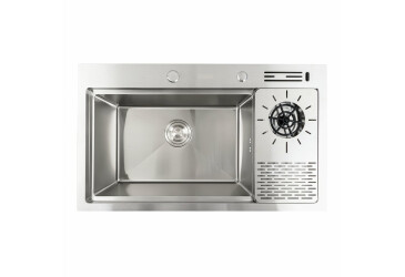 Фото Кухонна мийка нержавійка 78*46 Platinum Handmade Платинум