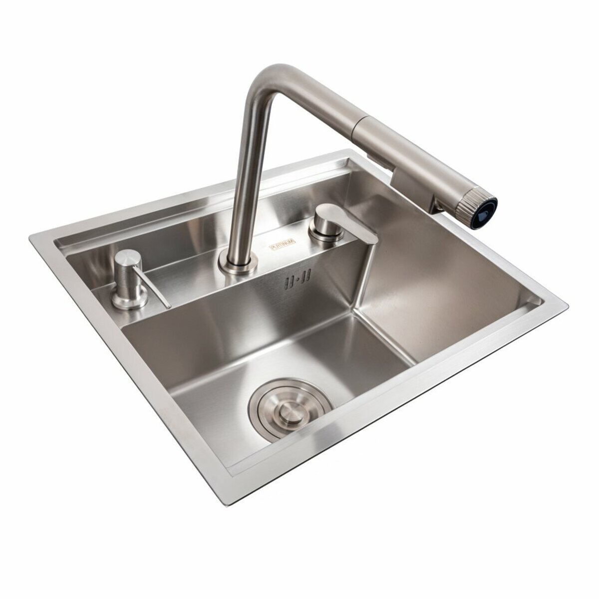 Фото 3 - Кухонна мийка CM 47*38 прихована нержавійка Platinum Handmade + змішувач Платинум