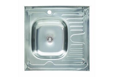 Image Мийка кухонна з нержавіючої сталі Platinum 6060 L (0,4/120 мм) Платинум