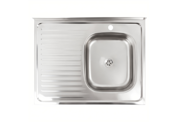 Image Мийка кухонна з нержавіючої сталі Platinum 8060 R (0,4/120 мм) Платинум