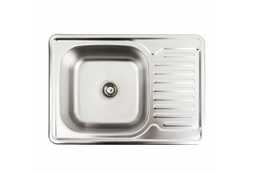 Фото Кухонна мийка з нержавіючої сталі Platinum 7050 ДЕКОР (0,8/180 мм) Платинум