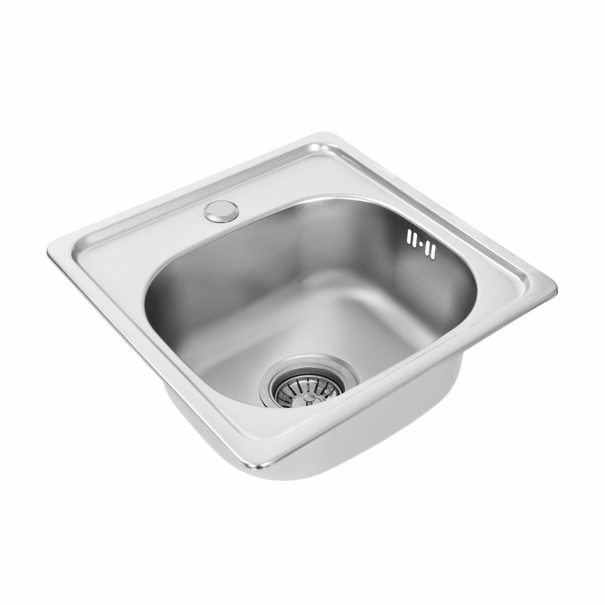 Фото 5 - Кухонна мийка з нержавіючої сталі Platinum САТИН 3838 (0,6/160 мм) Платинум