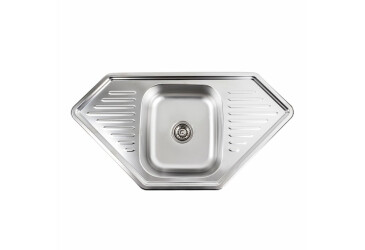 Фото Кухонна мийка з нержавіючої сталі Platinum 9550В ДЕКОР (0,8/180 мм) Платинум