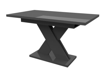 Фото Стол Неман Ламар раздвижной 140/180х80, серый глянец