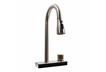 Image Смеситель под мойку "Водопад" ZS84 Platinum (brushed) Платинум