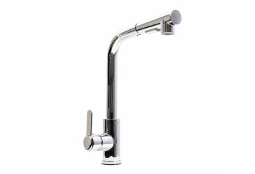 Image Смеситель кухонный с выдвижной лейкой FC-1 Platinum (polished) Платинум