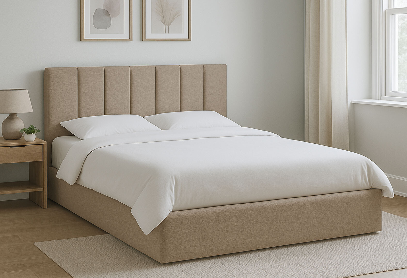 Фото 2 - Ліжко-подіум Kredens furniture Ніра 160х200 см, тк. Аляска 23