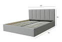 Фото 5 - Ліжко-подіум Kredens furniture Ніра 160х200 см, тк. Аляска 08