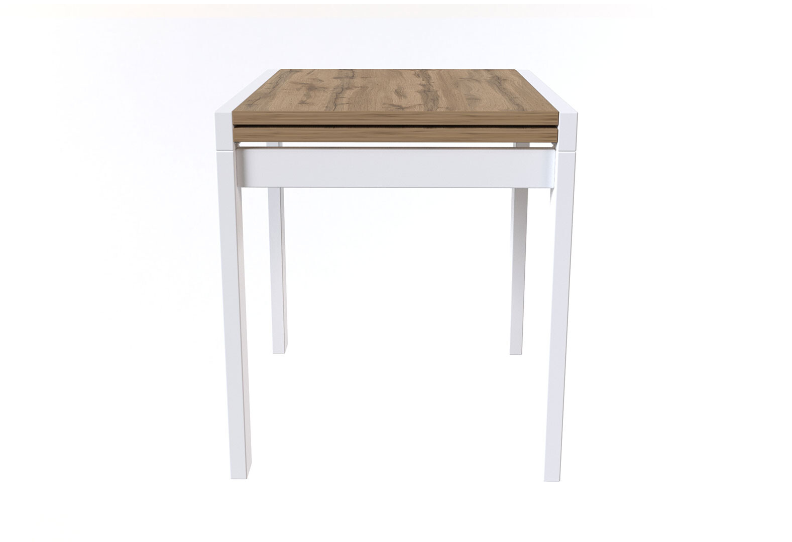 Фото 4 - Стол обеденный Крос белый / дуб тахо Viant