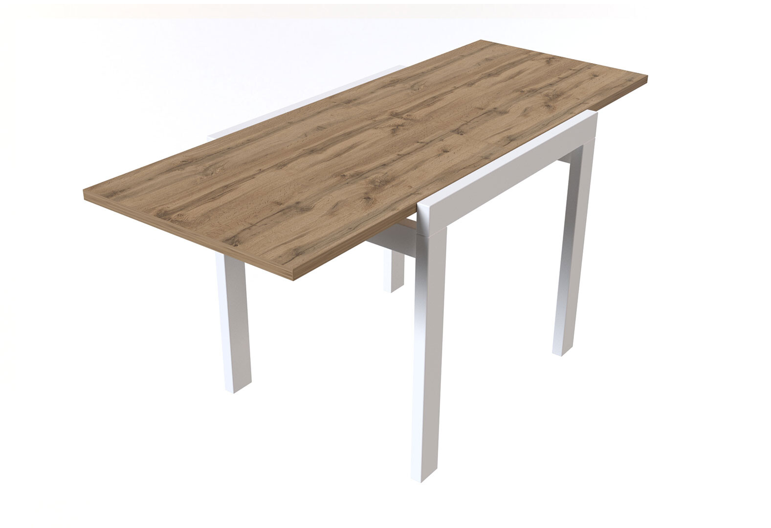 Фото 3 - Стол обеденный Крос белый / дуб тахо Viant