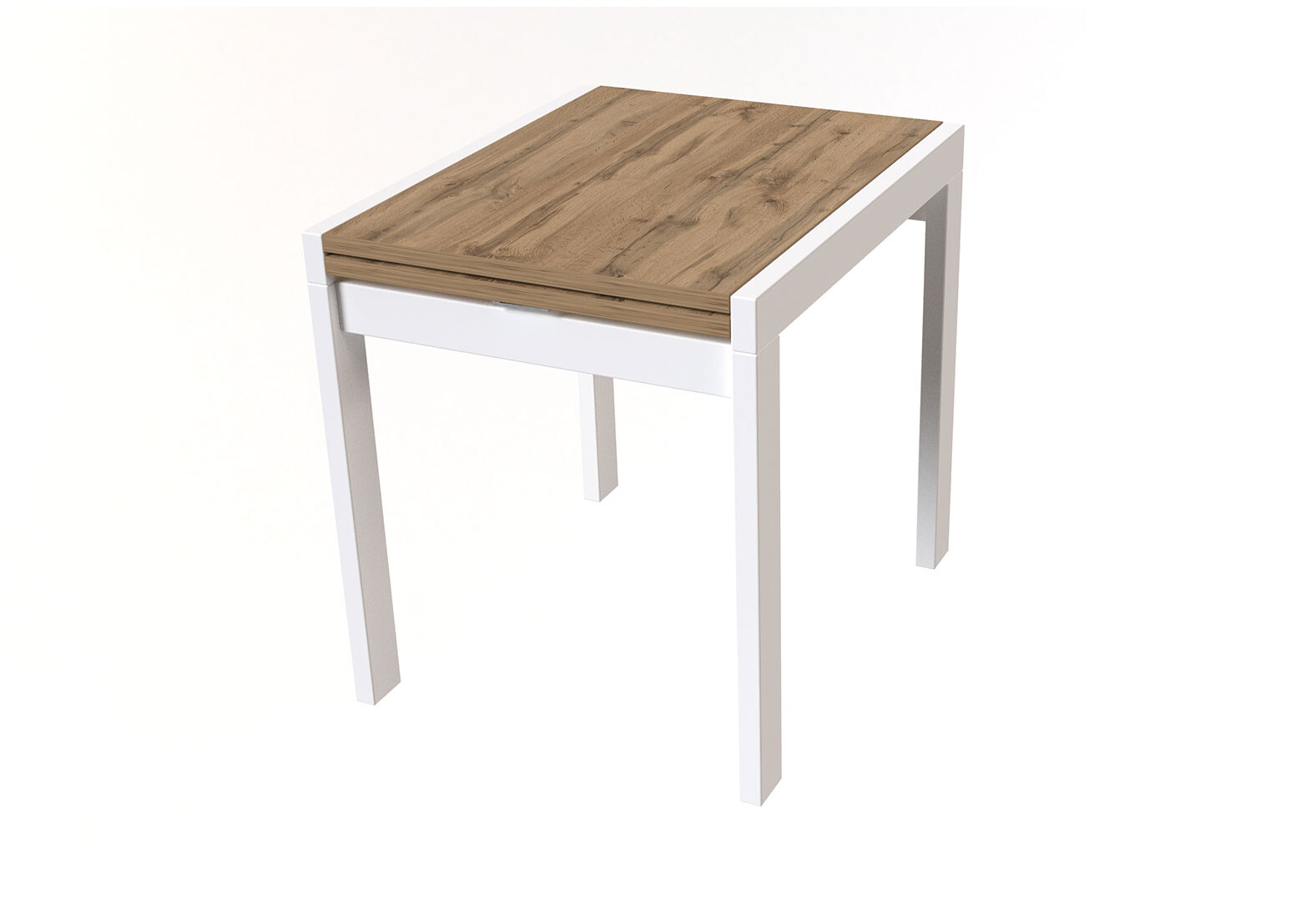 Фото 1 - Стол обеденный Крос белый / дуб тахо Viant