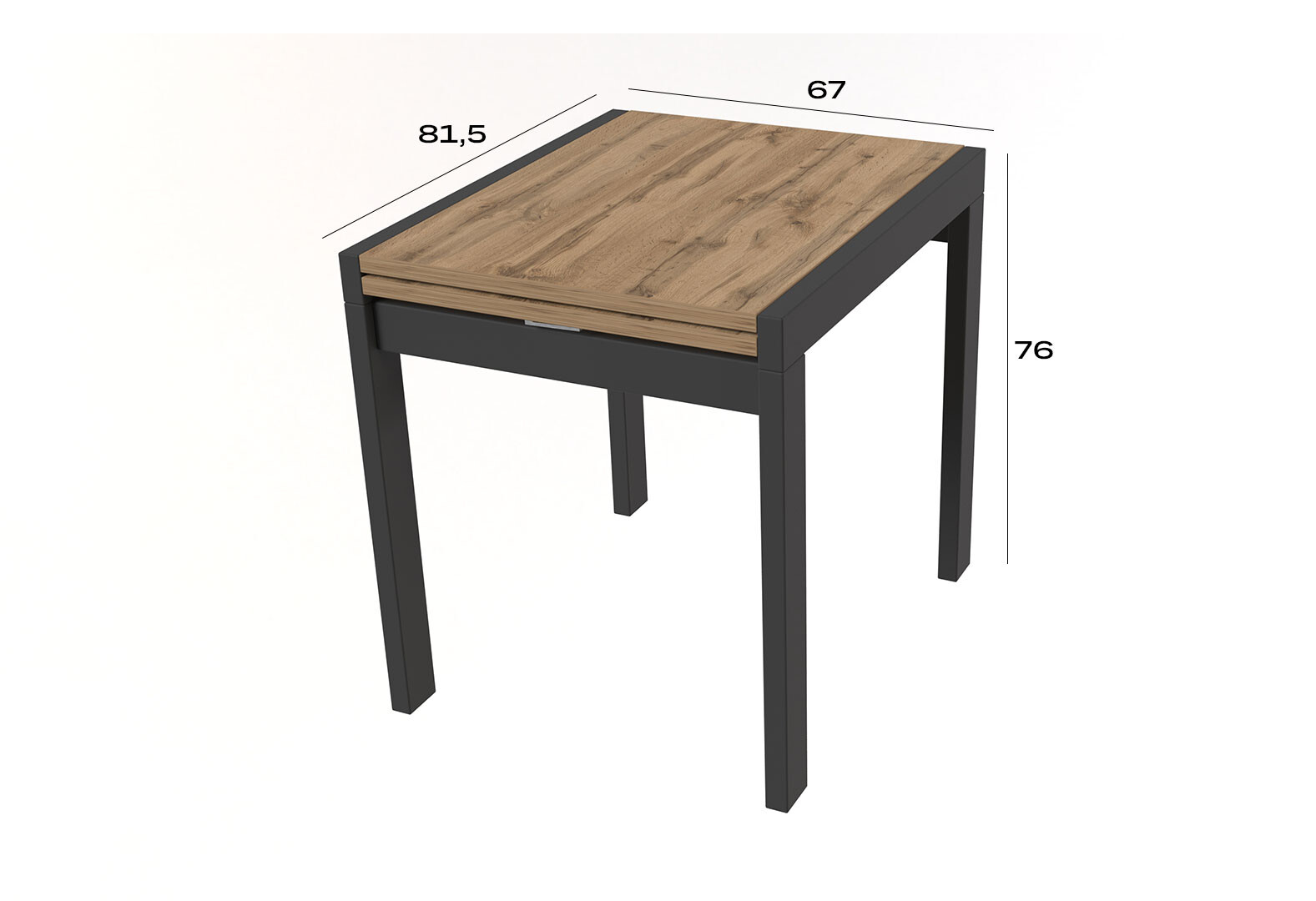 Фото 6 - Стол обеденный Viant Кросс раскладной 81,5 (163) см, венге / дуб тахо