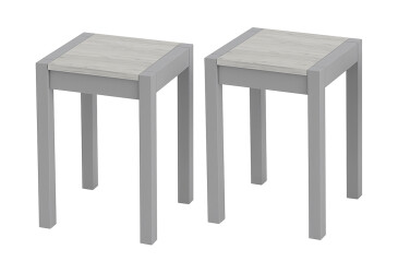 Фото Табурет Крос (комплект 2 шт) серый / дуб крафт белый Viant