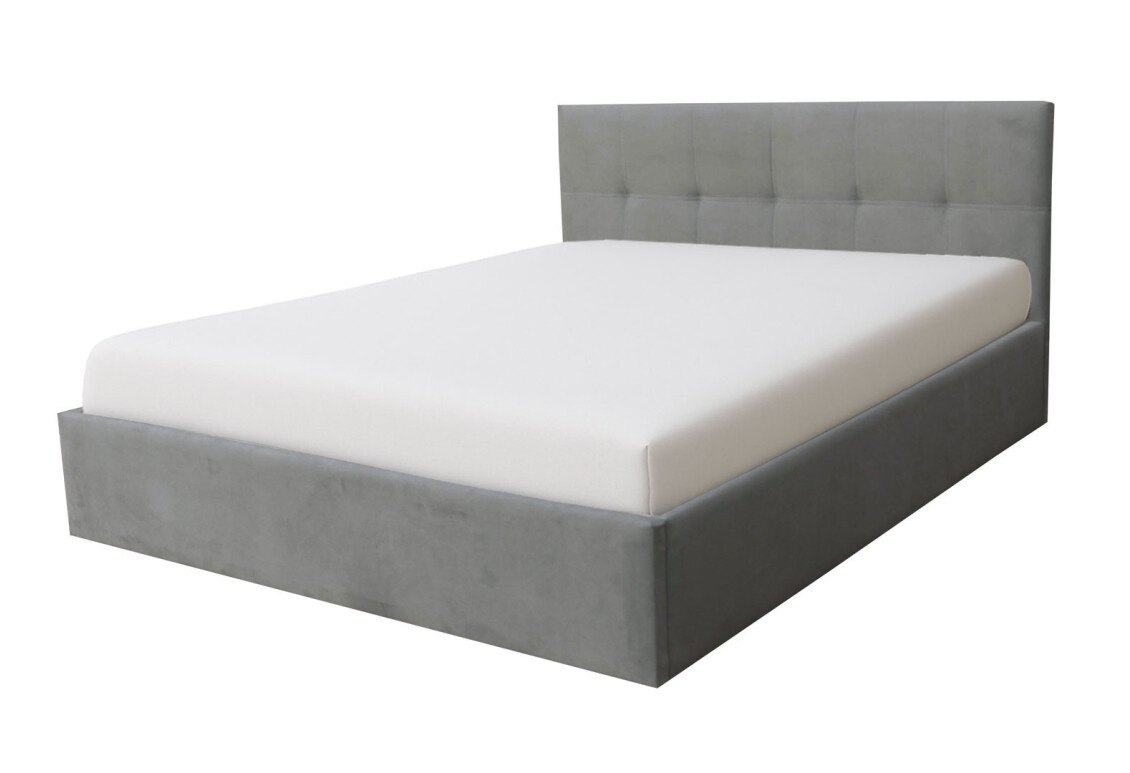 Фото Кровать-подиум Креденс Фениче Ким 140х200 см, тк. Fiore steel