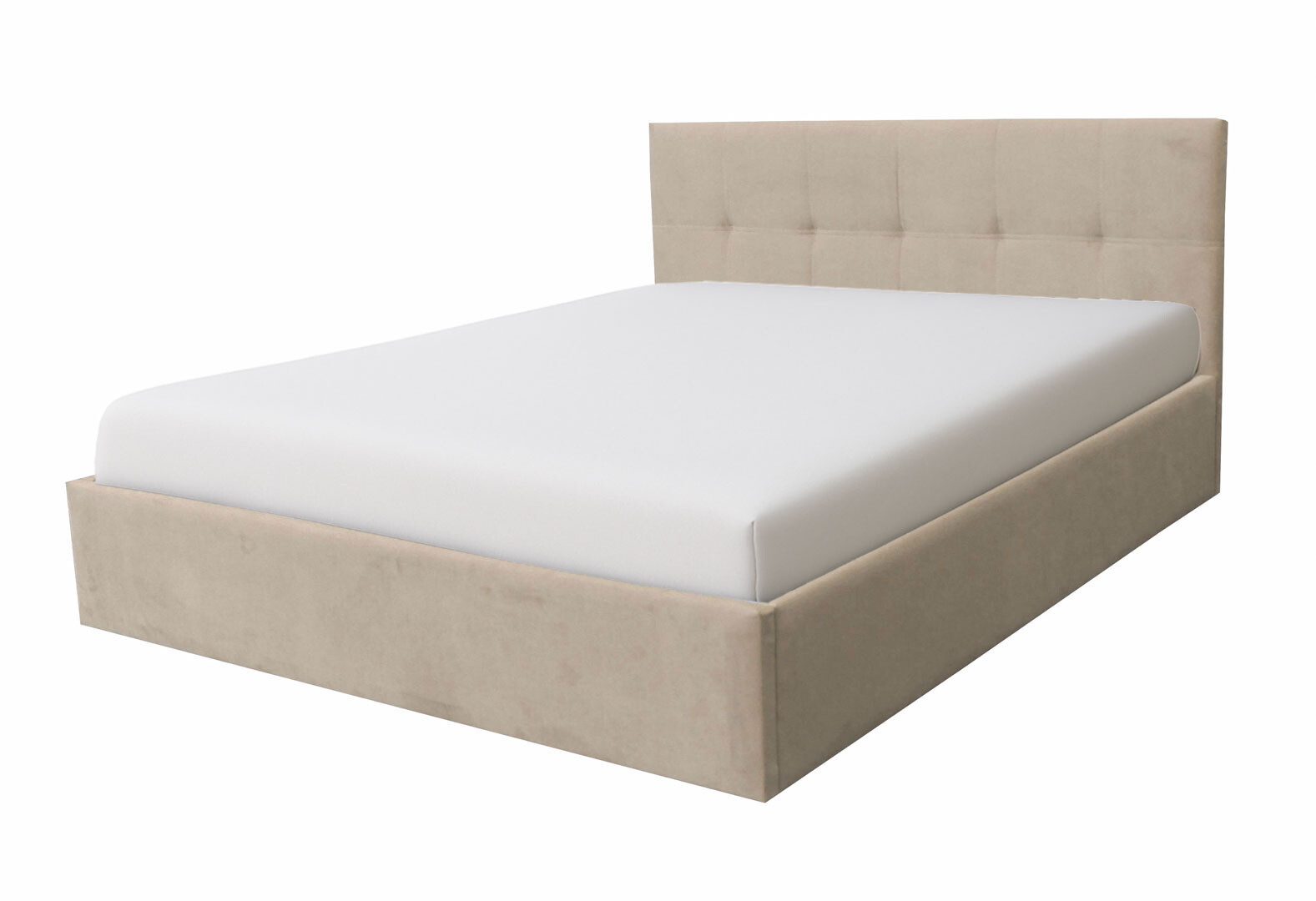 Фото 1 - Кровать-подиум Креденс Фениче Ким 140х200 см подъемная, тк. Fiore cream