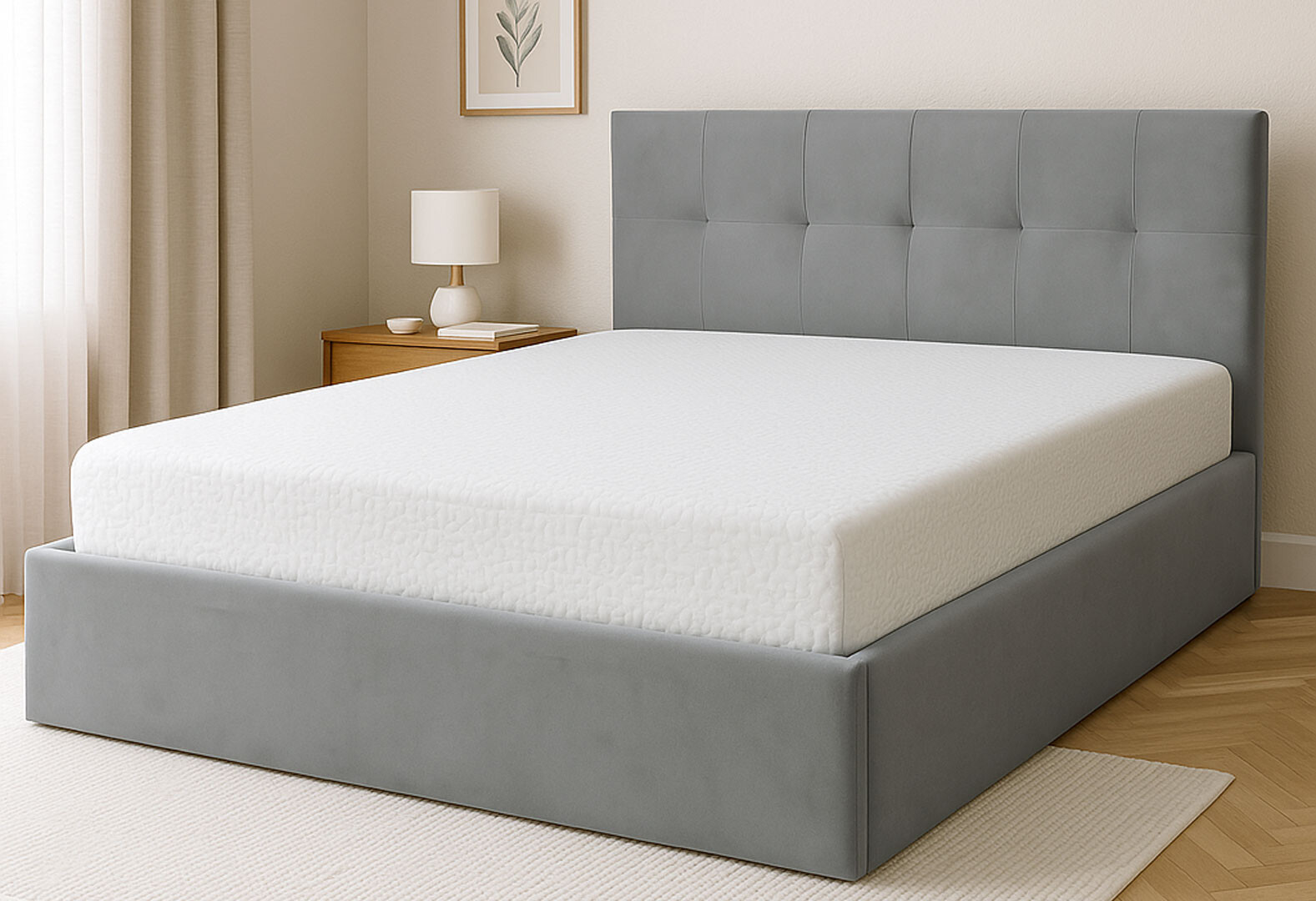 Фото 2 - Ліжко-подіум Kredens furniture Кім 140х200 см підйомне, тк. Fiore steel