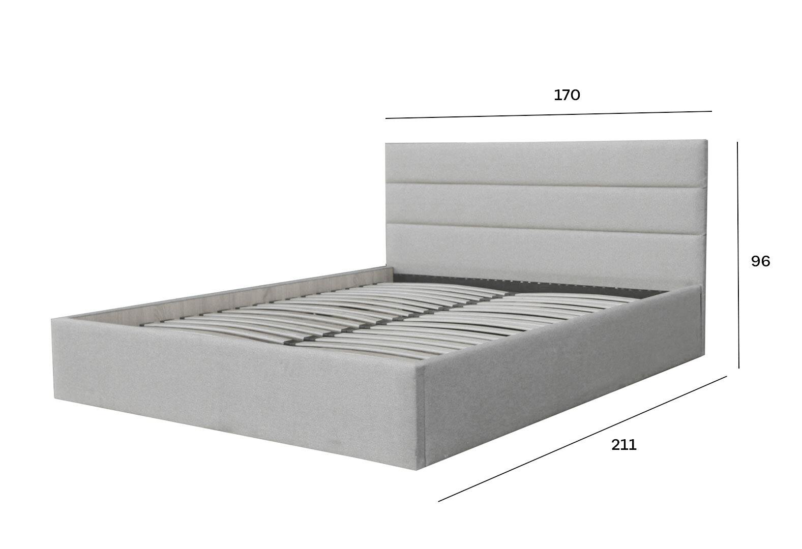 Фото 6 - Ліжко-подіум Kredens furniture Берк 160х200 см підйомне, тк. Аляска 08