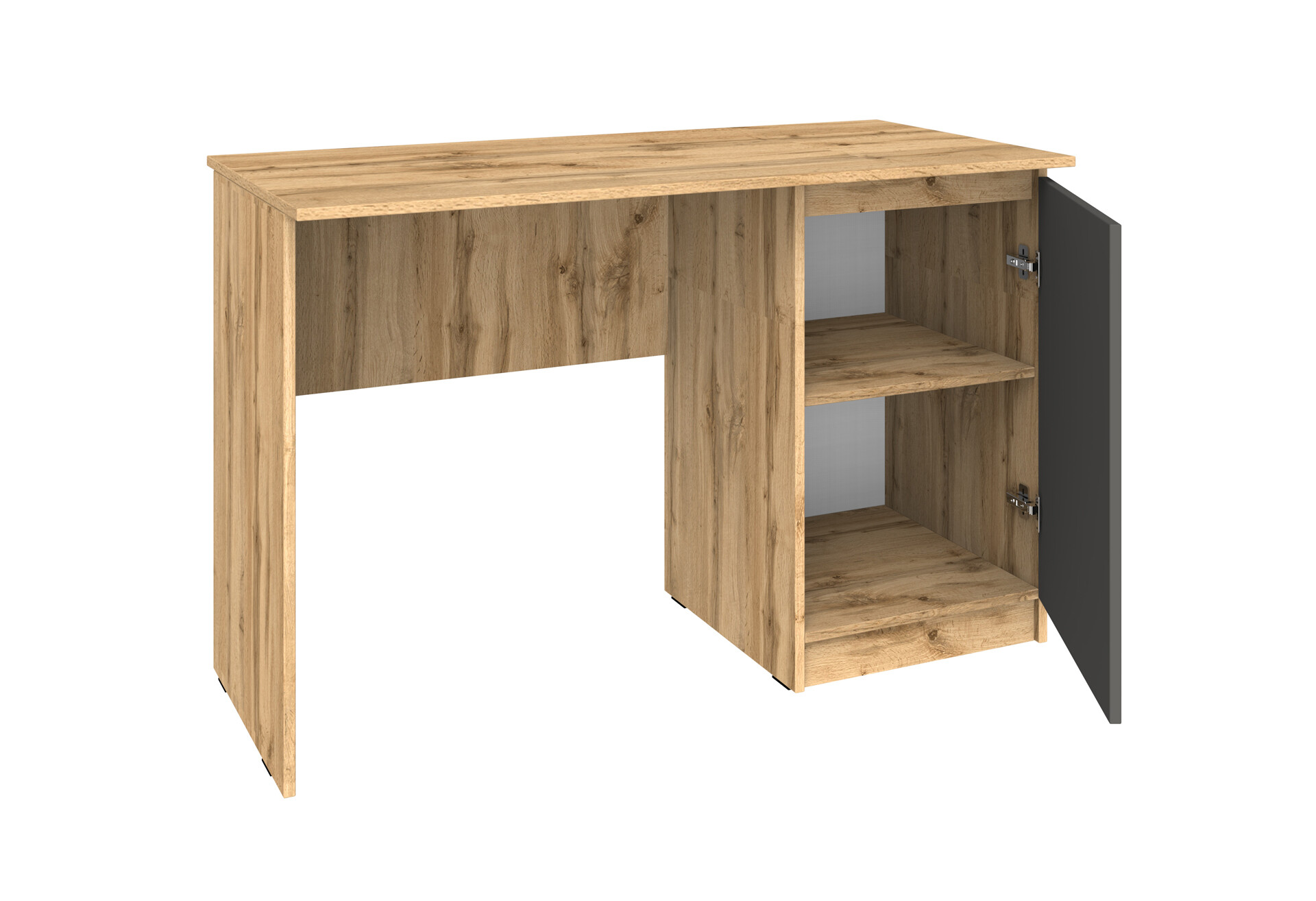 Фото 3 - Стол письменный Киевский стандарт КС 11 с тумбой правый 120x58 см дуб аппалачи / антрацит