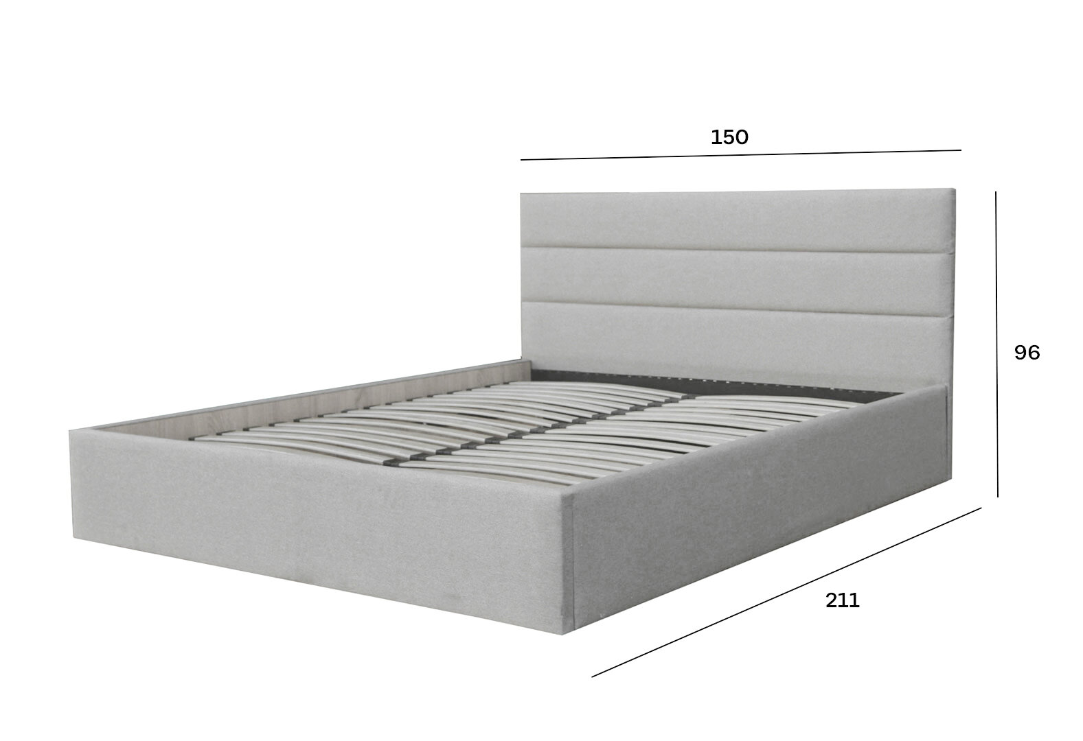 Фото 5 - Ліжко-подіум Kredens furniture Берк 140х200 см, тк. Аляска 08