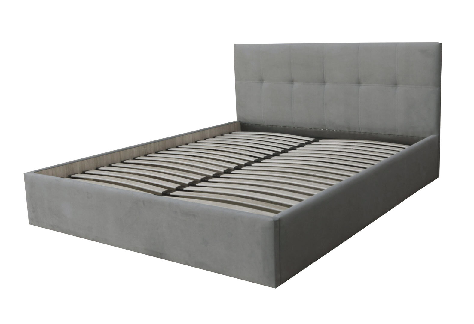 Фото 3 - Кровать-подиум Креденс Фениче Ким 140х200 см подъемная, тк. Fiore steel