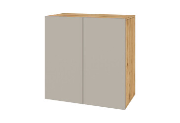 Фото Комод Svit Mebliv Спейс двухдверный с полками 80 см, дуб аппалачи / кашемир