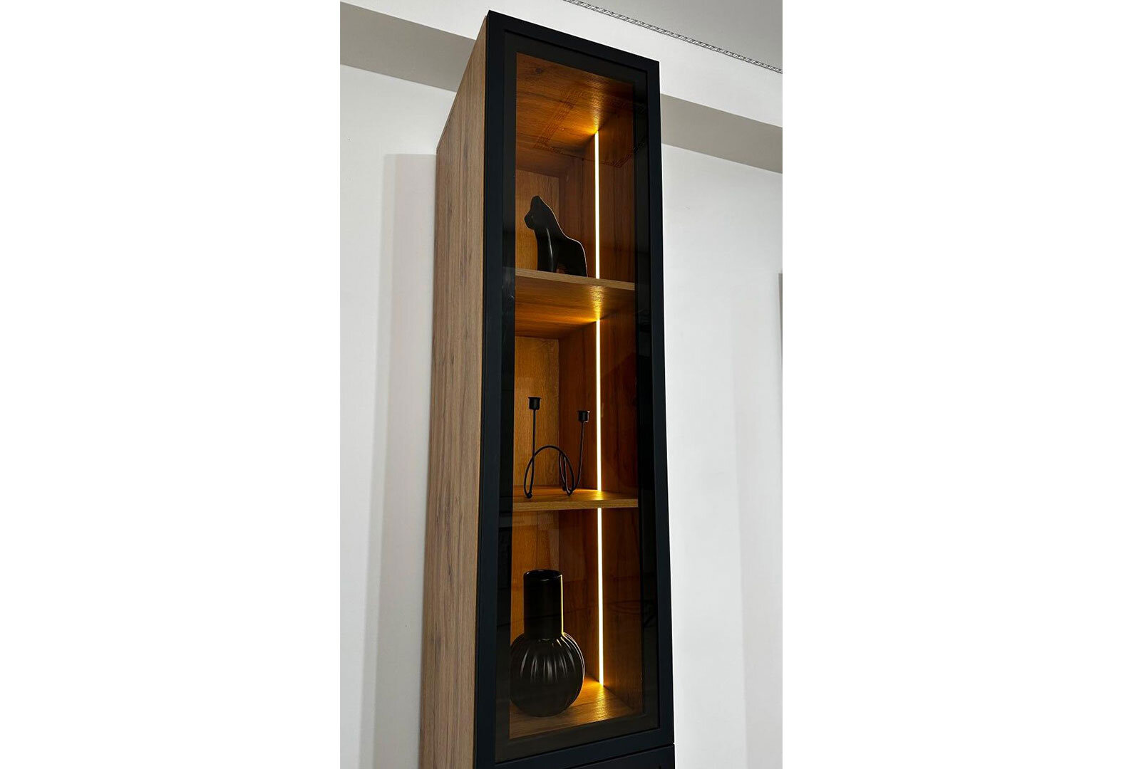 Фото 6 - Вітрина Світ Меблів Спейс з підсвіткою 40 см, висота 220 см
